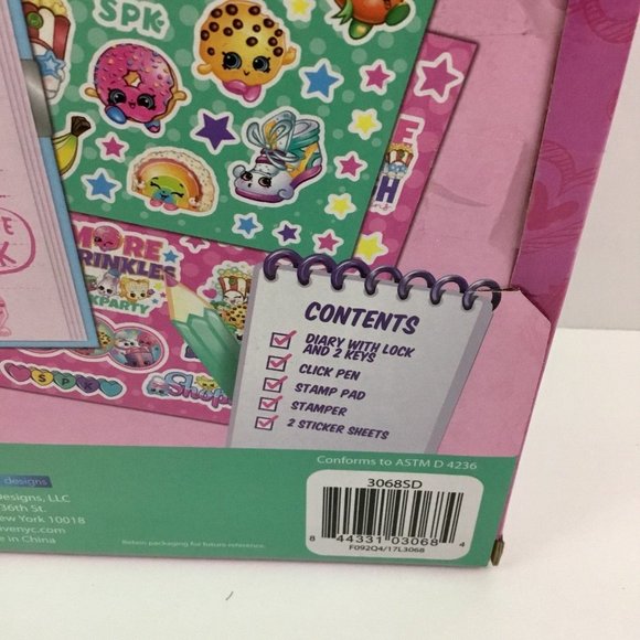 Shopkins Secret Diary Set Lock Pen Stamp - Picture 5 of 7
